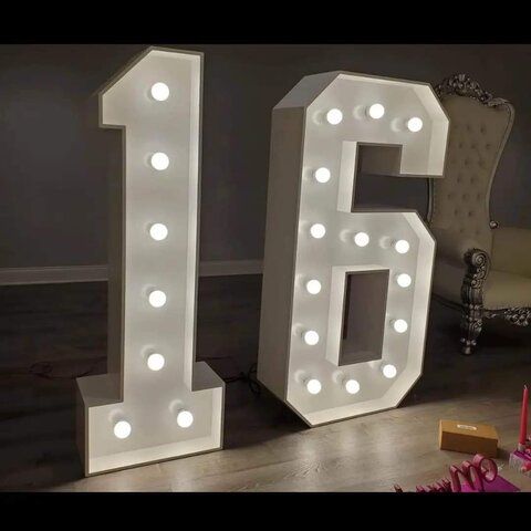 Sixteen Number Marquee Rental for Forest City Bounce and Event Rental