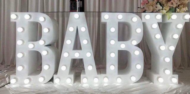 Baby Letter Marquee Rental for Forest City Bounce and Event Rental